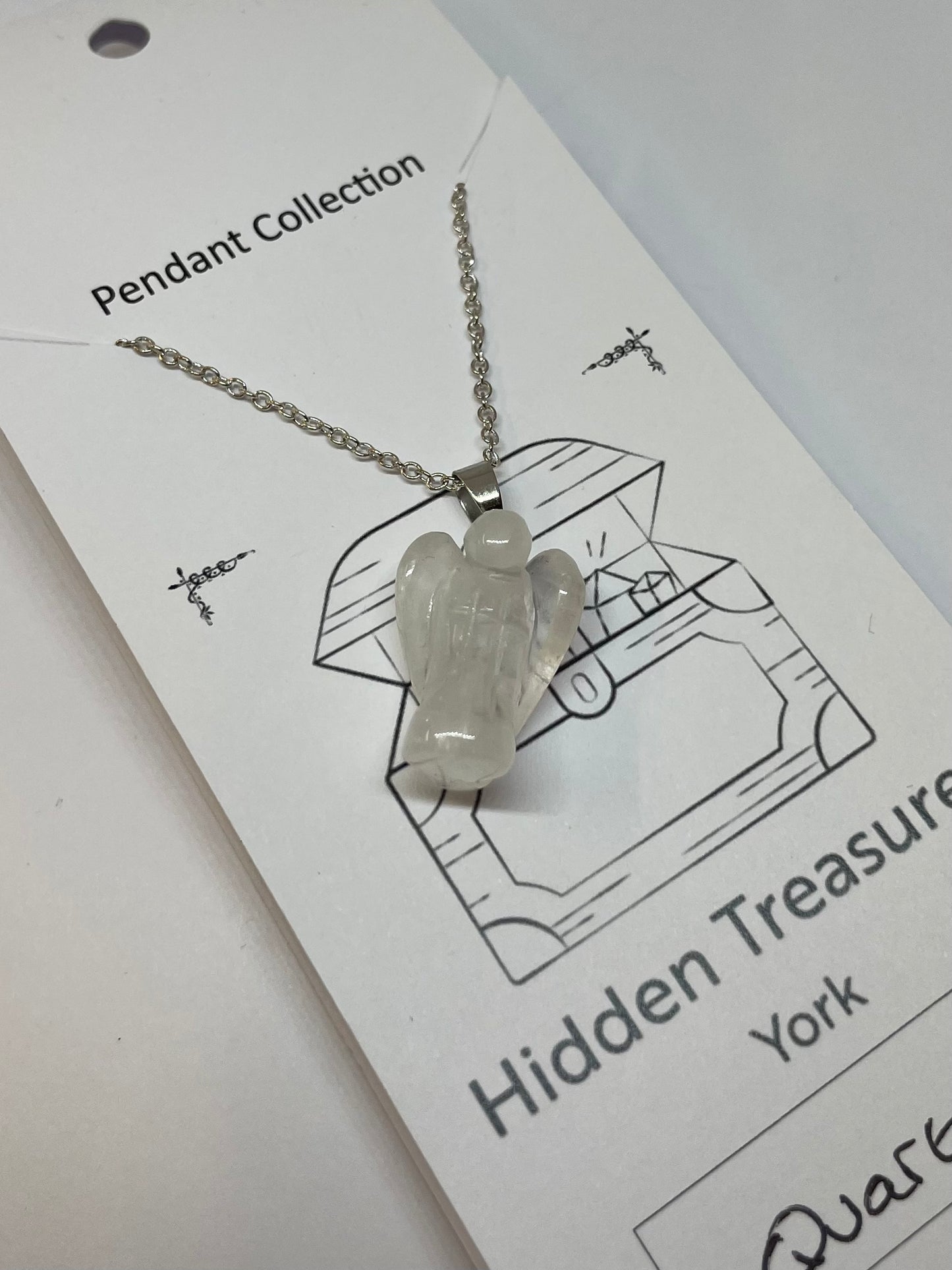 Clear Quartz Angel Necklace