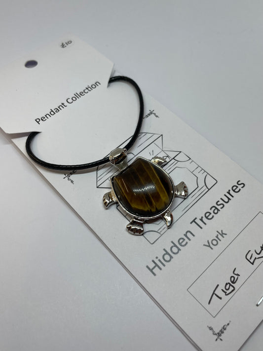 Tiger’s Eye Turtle Necklace