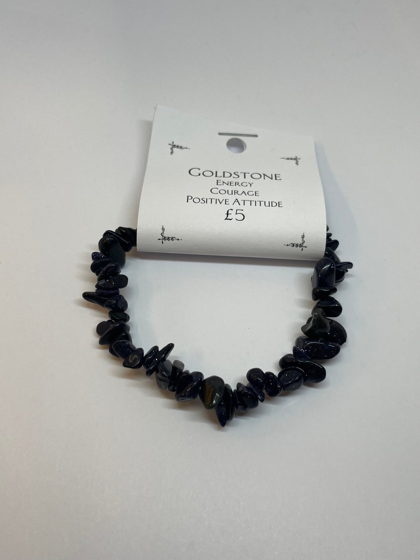 Blue Goldstone Chip Bracelet