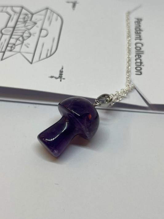 Amethyst Mushroom Necklace