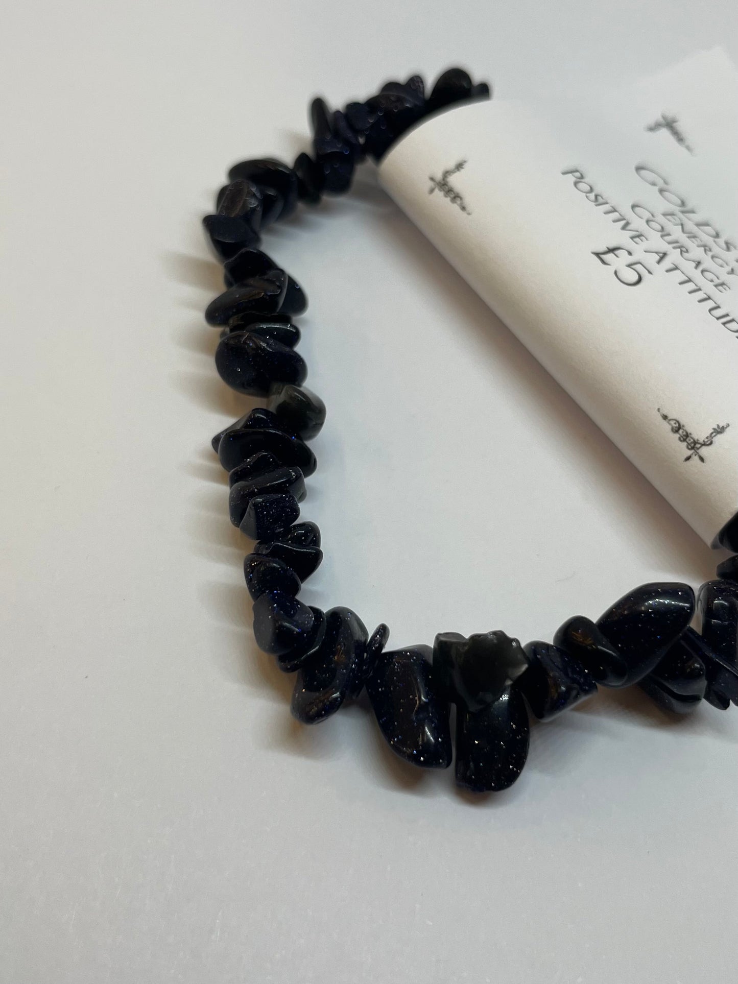 Blue Goldstone Chip Bracelet