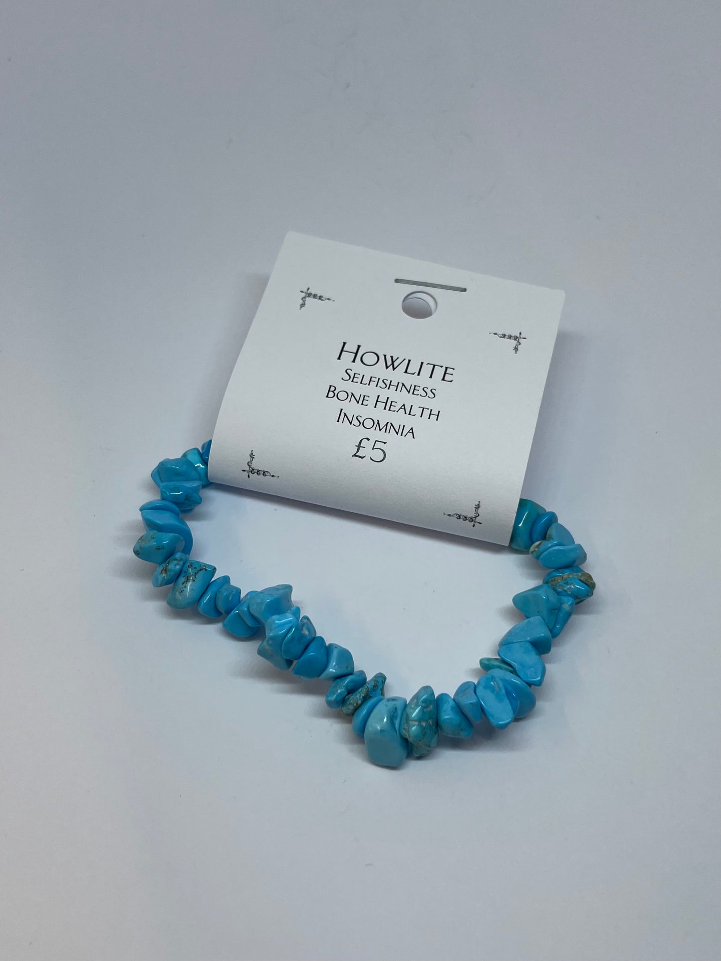 Blue Howlite Chip Bracelet