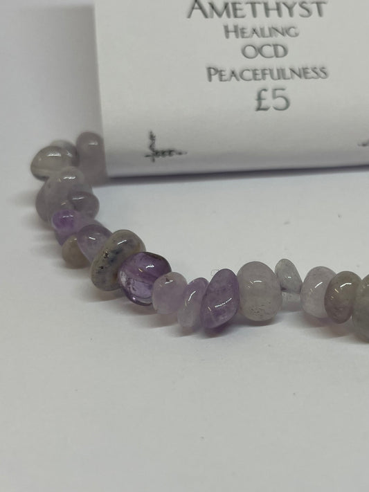 Amethyst Chip Bracelet