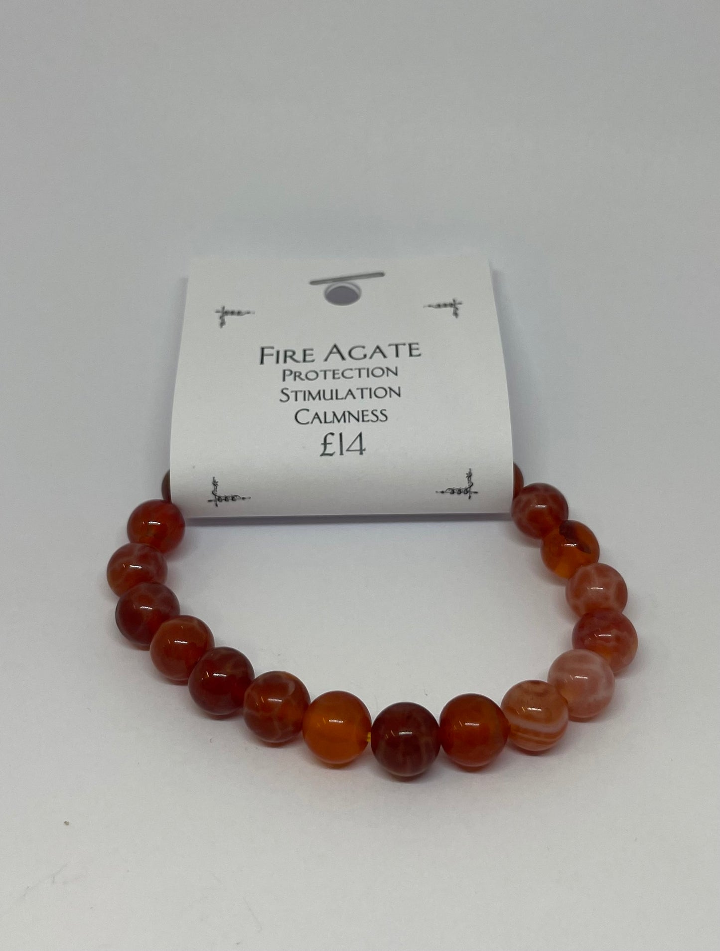 Fire Agate Sphere Bracelet