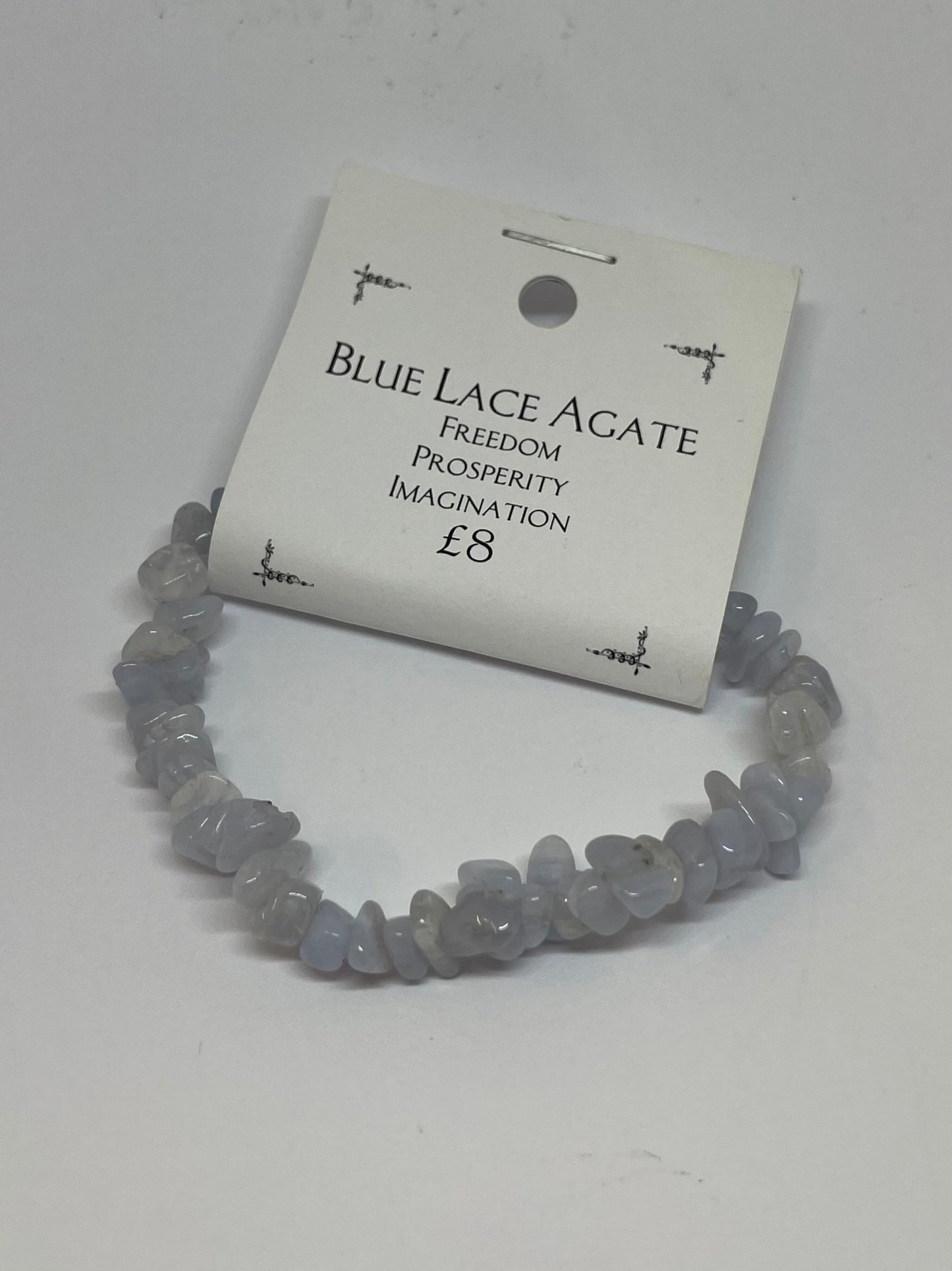 Blue Lace Agate Chip Bracelet