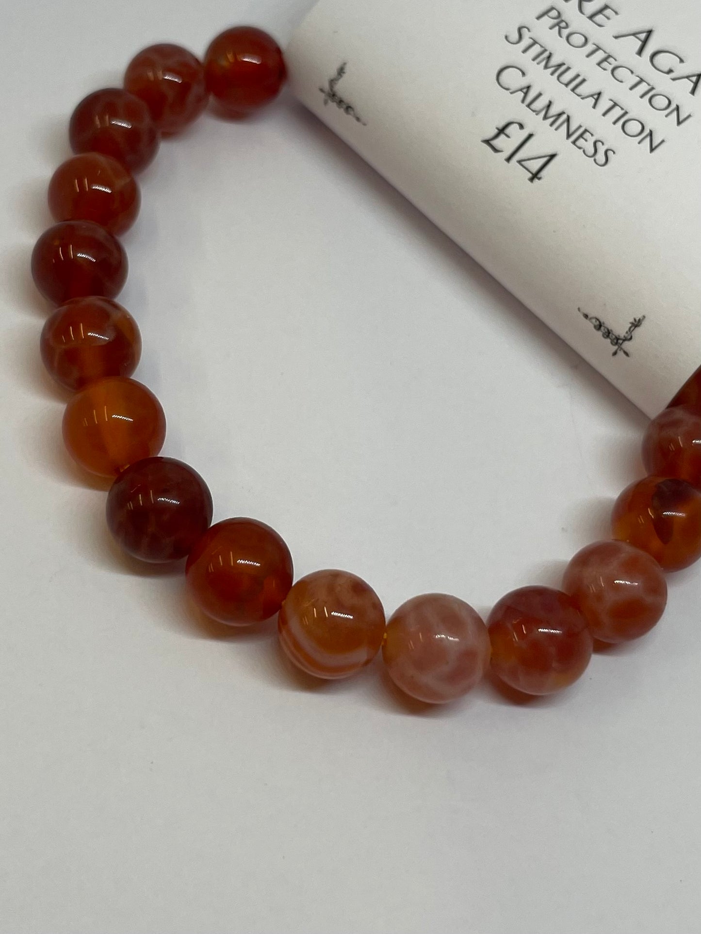 Fire Agate Sphere Bracelet