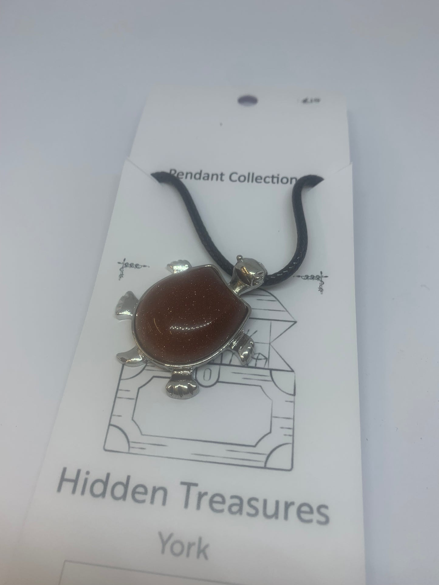 Goldstone Turtle Pendant