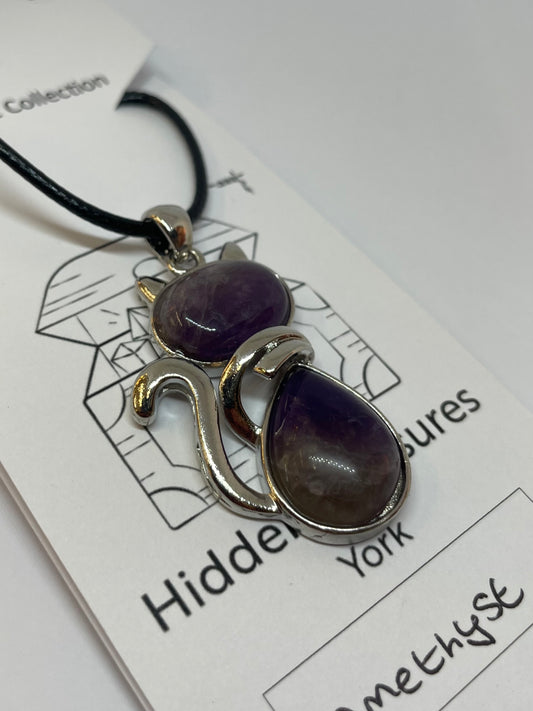 Amethyst Cat Necklace