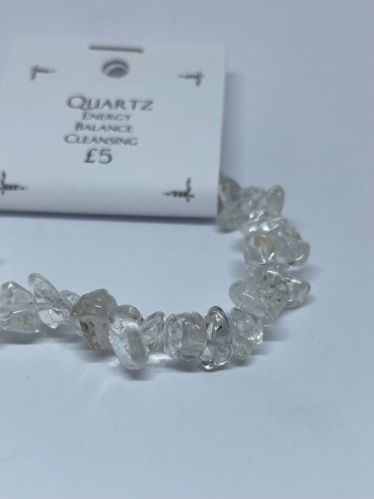 Clear Quartz Chip Bracelet