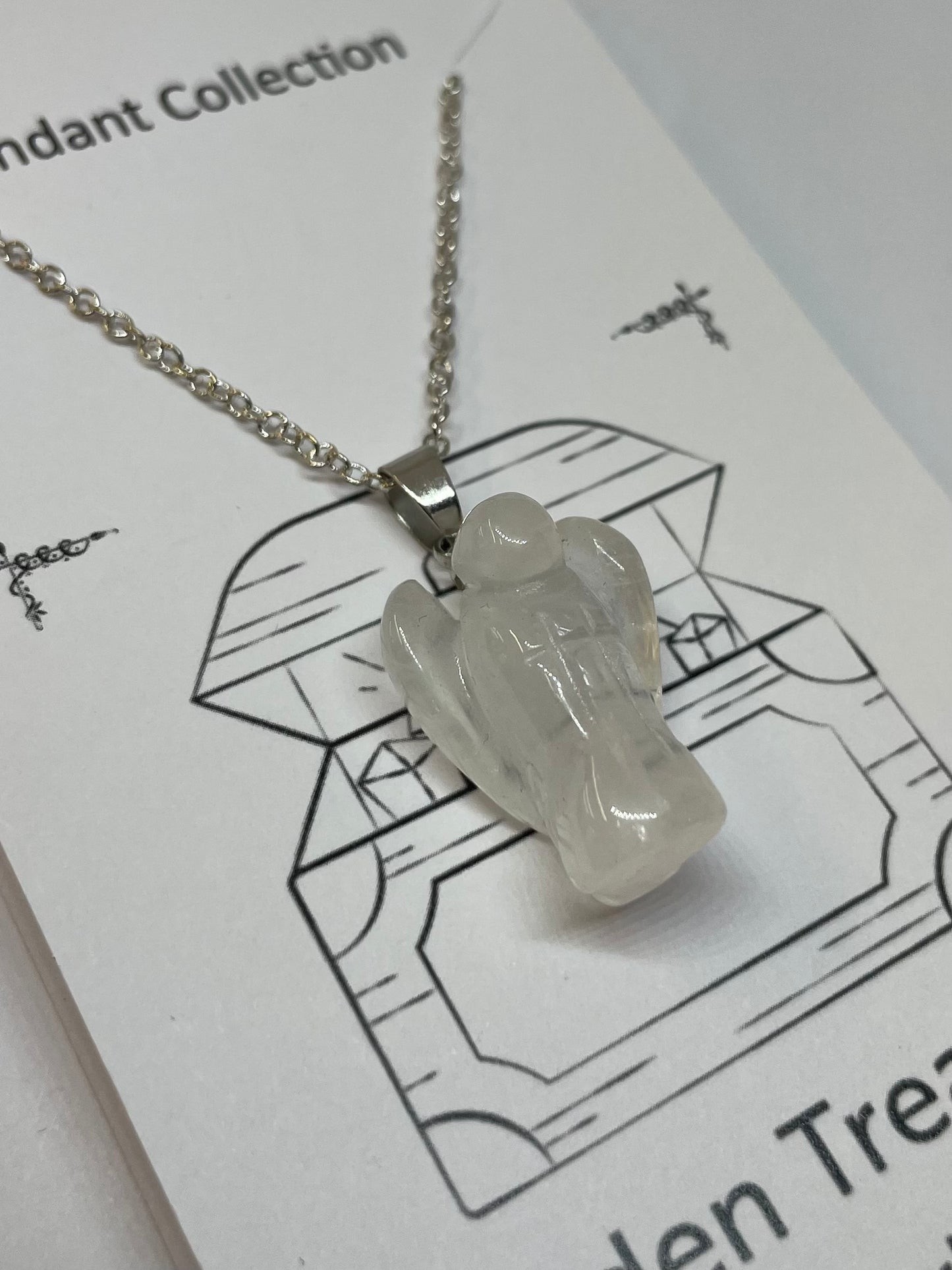 Clear Quartz Angel Necklace