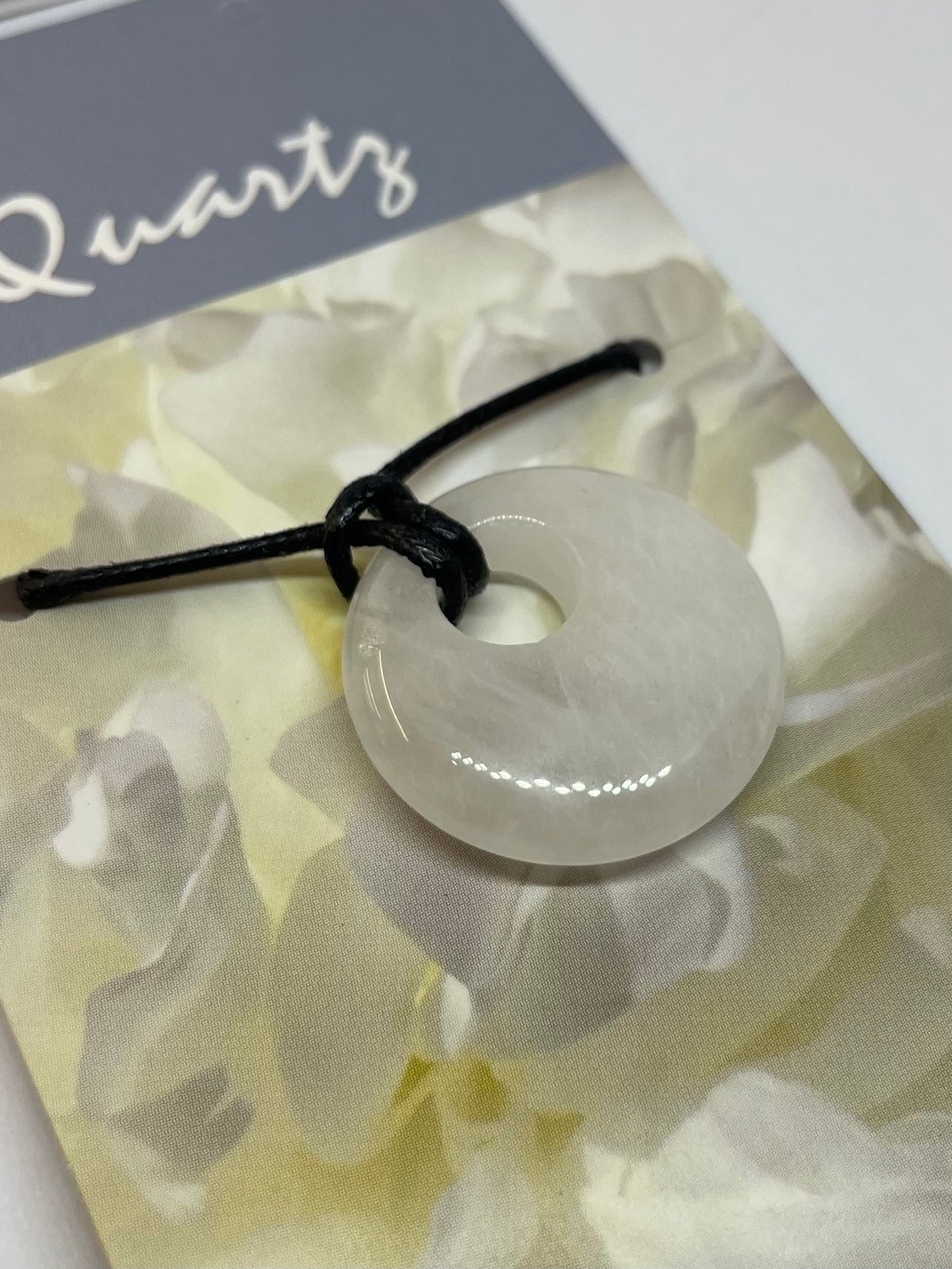 Clear Quartz Circle Necklace